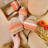 Macrame Boho Chic Flat Slippers for Women Model Fall