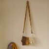 Macrame Shoulder Bag Handwoven for Women Model Leaf