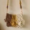 Macrame Shoulder Bag Handwoven for Women Model Leaf
