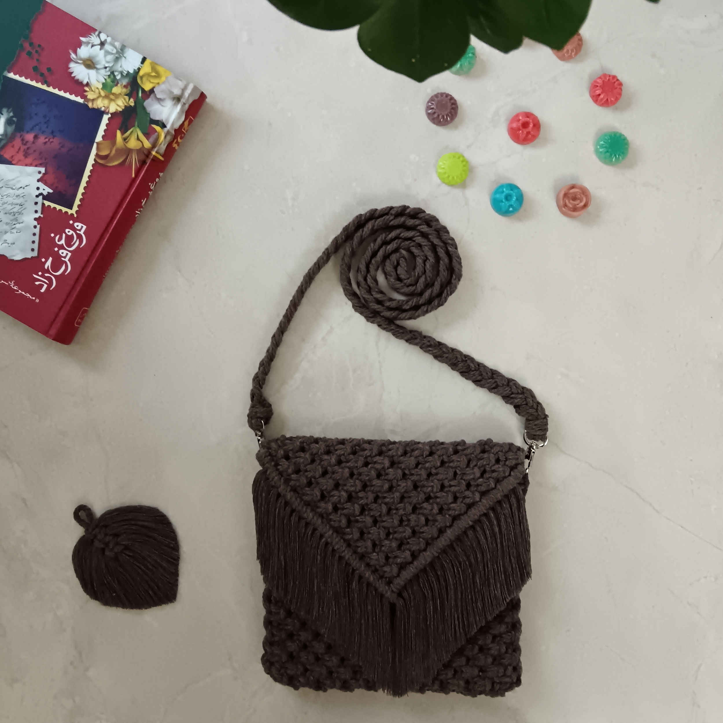 Macrame Sling Bag Handwoven for Women Model Boho