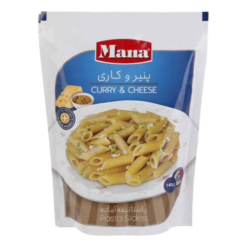 Mana Instant Pasta with Curry & Cheese Flavor, Creamy Quick-Cook Pasta Ready in Minutes – 145g, Pack of 20