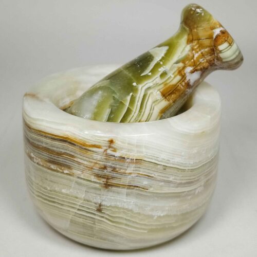 Marble Mortar & Pestle Set for Saffron & Spice Blending Model Karen