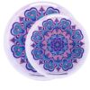 Set of 2 Round Melamine Serving Trays - Mandala Pattern Casual Tray