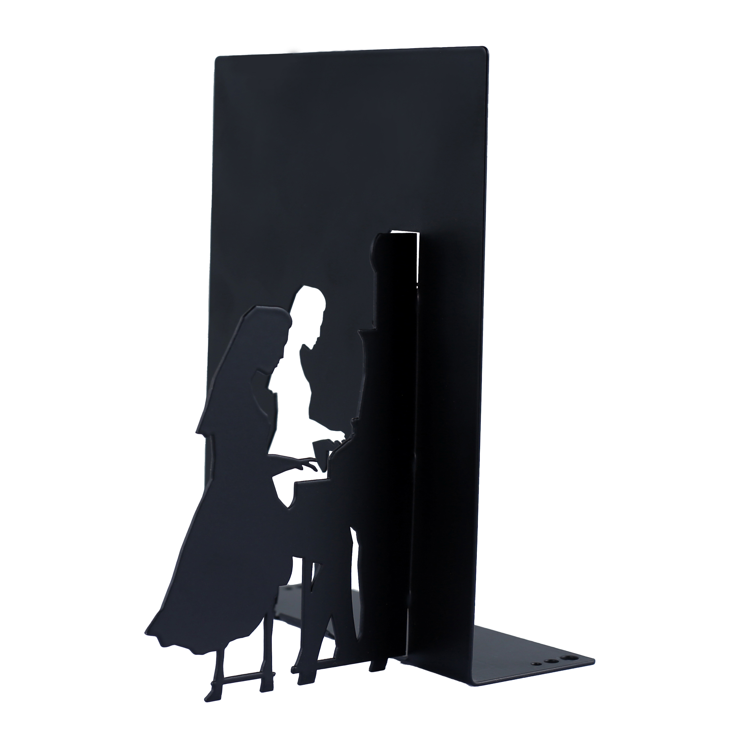 Pianist Woman Design Metal Art Bookend – Ideal for Music Studios