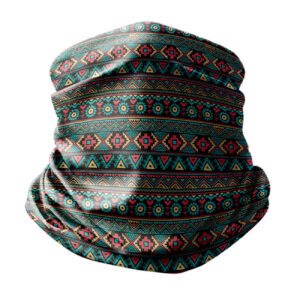 Multifunctional Sports Tube Scarf with Geometric Design