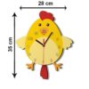 Non Ticking Wooden Nursery Wall Clock with Little Chicken Design