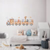 Nursery Wall Sticker for Baby's Room Model Animal Train