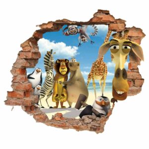 Nursery 3D Wall Sticker for Baby’s Room Model Madagascar
