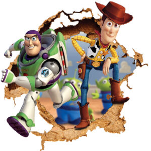 Nursery 3D Wall Sticker for Baby’s Room Model Toy Story