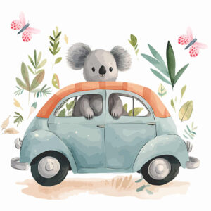 Nursery Wall Sticker for Baby’s Room Model Happy Koala
