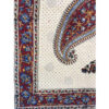 Persian Block Print Kalamkari Prayer Mat Sajadah with Booteh Paisley Design