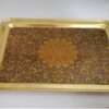 Persian Brass Serving Tray - Elegant Traditional Floral Motifs Tray