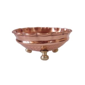 Persian Hammered & Handcrafted Copper Footed Bowl – Simin