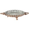 Persian Copper Footed Serving Tray - Traditional Hammered Model Alizeh