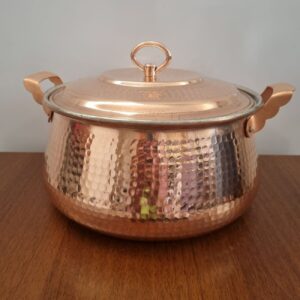 Persian Copper Cooking Pot – Traditional Hammered with Tin Lining, Artaxerxes