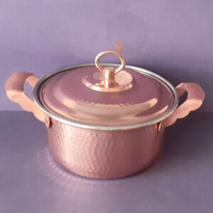 Persian Copper Cooking Pot – Traditional Hammered with Tin Lining, Taham