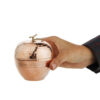 Handcrafted Persian Copper Sugar Bowl with Lid - Hammered Apple