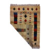 Authentic Handwoven Persian Minimalist Gabbeh Rug with Animal Motifs - Cream Wool