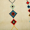 Handwoven Persian Geometric Minimalist Gabbeh Rug in Cream - Wool