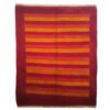 Original Handwoven Persian Striped Gabbeh Rug in Orange - Wool