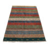 Original Handwoven Persian Striped Gabbeh Rug in Green - Wool