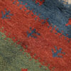Original Handwoven Persian Striped Gabbeh Rug in Green - Wool