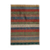 Original Handwoven Persian Striped Gabbeh Rug in Green - Wool