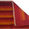 Original Handwoven Persian Striped Gabbeh Rug in Orange - Wool