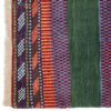 Original Handwoven Persian Striped Gabbeh Rug in Green - Wool