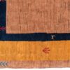 Authentic Handwoven Persian Minimalist Gabbeh Rug - Bordered Orange Wool