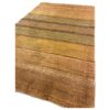 Authentic Handwoven Persian Striped Gabbeh Rug - Light Brown Wool