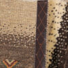 Genuine Handwoven Persian Striped Gabbeh Rug with Animal Motifs - Cream Wool