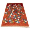 Handwoven Persian Geometric Gabbeh Rug - Brick Red Wool