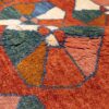 Handwoven Persian Geometric Gabbeh Rug - Brick Red Wool
