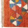 Handwoven Persian Geometric Gabbeh Rug - Brick Red Wool