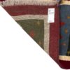 Original Handwoven Persian Geometric Gabbeh Rug in Maroon - Wool