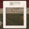 Original Handwoven Persian Geometric Gabbeh Rug in Maroon - Wool