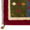 Original Handwoven Persian Geometric Gabbeh Rug in Maroon - Wool
