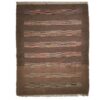 Original Handwoven Persian Striped Gabbeh Rug in Brown - Wool
