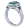 Persian Green Emerald Silver Ring For Men Handcrafted Model Bahar