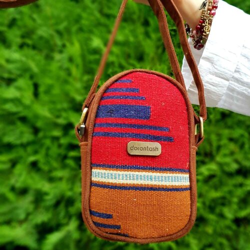 Kilim Crossbody Shoulder Bag with Authentic Ethnic Design