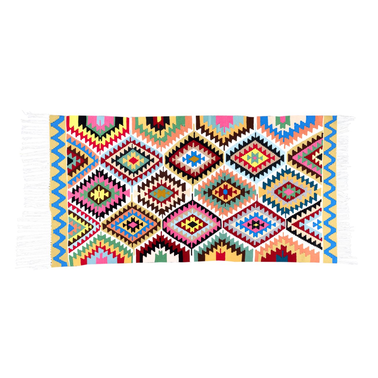 Ardabil Qashqai Geometric Kilim Rug – Authentic Handwoven Persian Acrylic