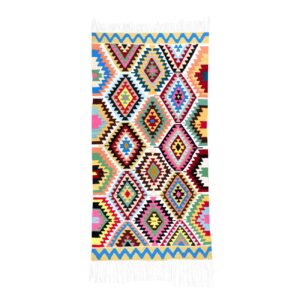 Ardabil Qashqai Geometric Kilim Rug – Authentic Handwoven Persian Acrylic