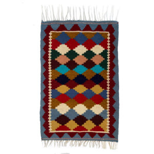Ardabil Geometric Qashqai Kilim Rug – Handwoven Persian Wool Style