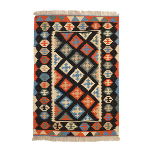 Fars Geometric Qashqai Kilim Rug – Authentic Handwoven Persian Wool