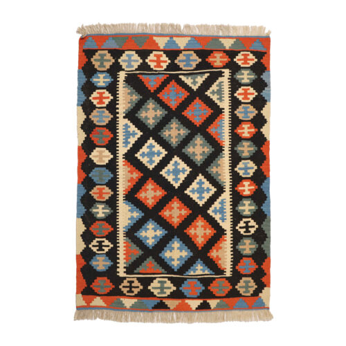 Fars Geometric Qashqai Kilim Rug - Authentic Handwoven Persian Wool