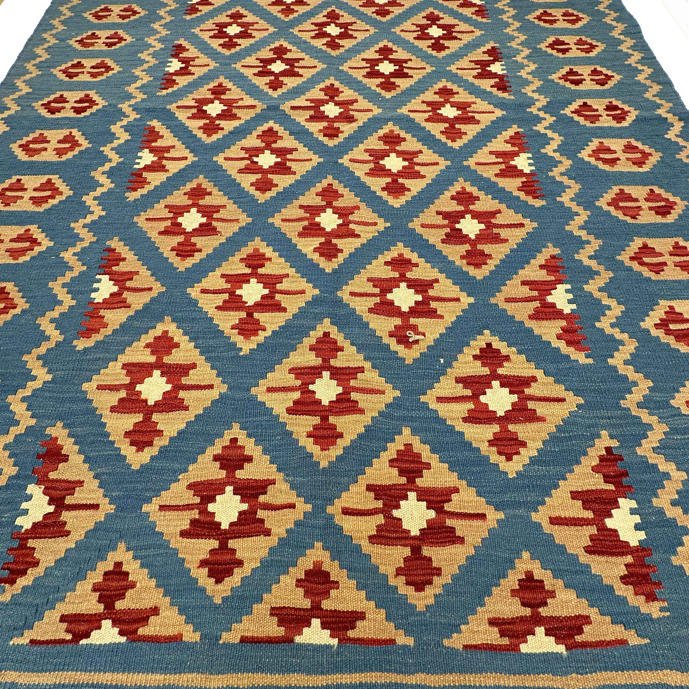 Fars Geometric Qashqai Kilim Rug – Handwoven Authentic Persian Wool