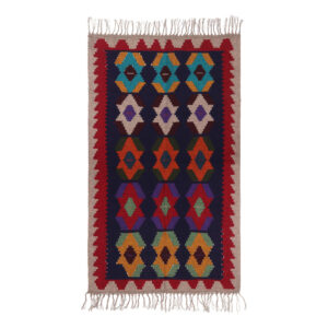 Tehran Geometric Kilim Rug – Traditional Handwoven Persian Wool Art