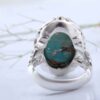 Persian Neyshabur Turquoise Silver Ring for Men Model Empire