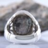 Persian Neyshabur Turquoise Silver Ring for Men Model Eye